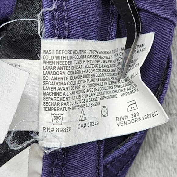 Gloria Vanderbilt Jeans Womens 14 Purple Cadence Ankle Grazer Mid Rise Crop - Picture 9 of 15